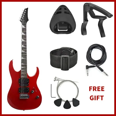 KAWES Double Rocker Electric Guitar Professional Metal Electric Guitar 6 Strings 24 Frets Electric Guitar Maple Body