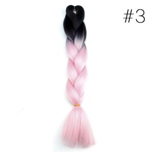 Preferme 60CM Kanekalon Ombre Synthetic Jumbo Braiding Hair Extension Afro Twist Braids