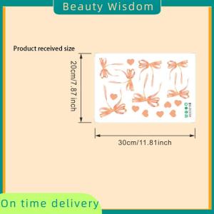 Beauty Wisdom Cute Pink Bow Wall Stickers Boho Bowknot Bedroom Decorative Wall Stickers Love Heart Bow Fridge Stickers DIY Home Decoration