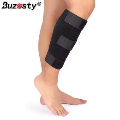 Buzesty Calf Brace Adjustable Shin Splint Support Sleeve Leg Compression Wrap for Pulled Calf Muscle Pain Strain Injury Swelling Fits Men and Women