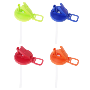 Gói của 4 tái sử dụng soda có thể bao gồm với rơm tràn bằng chứng nắp thuận tiện cho nước trái cây Soda nước và đồ uống đóng hộp