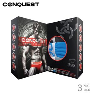 CONQUEST Men Underwear Microfiber Spandex Mini (3 Pcs) CQ7374