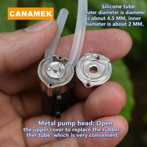 【CANAMEK】 Micro Peristaltic Pump 3.7V DC N20 Full Metal Gear Metering Mini Pump for Reptile Auto Watering Lab Aquarium Dosing Applications