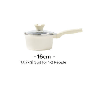 Redchef Nonstick Ceramic Rock Milk Pot Die-Cast Cookware With LidNo PFAS& PTFE& PFOA Heightened Saucepan Suitable for All Stoves