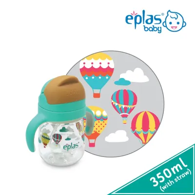Eplas Baby Anti-Choke Sippy Cup With Straw (350ml / 450ml) Baby Feeding Bottle Toddler Training Cup BPA Free With Handle
