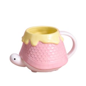 ZYJC Ceramic Turtle Honey Water Cup Cute with Handle Coffee Cup Mug Heat-resistant Tea Drinking Cup Milk