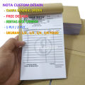 MURAH! NOTA KWITANSI PENJUALAN CUSTOM DESAIN NCR KARBON PLY/RANGKAP BON TOKO WARUNG SURAT JALAN ECERAN. 