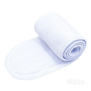 1PC Makeup Hairband Eyelashes Extension Spa Facial Headband Makeup Wrap Head Terry Cloth Headband Stretch Towel with Magic Tape