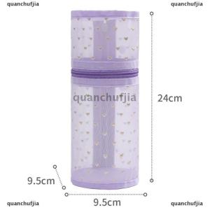 [COD] quanchufjia กล่องใส่ดินสอแนวตั้งตาข่ายกระเป๋าใส่ดินสออเนกประสงค์สำหรับนักเรียนเครื่องเขียนอุปกรณ์สำหรับโรงเรียนกระเป๋าแต่งหน้ากระเป๋าเครื่องสำอางสำหรับเดินทาง