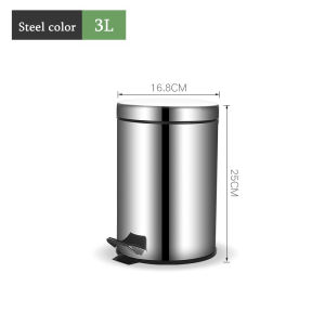 Thickened stainless steel trash can foot creative European fashion home bathroom Kitchen living room office
