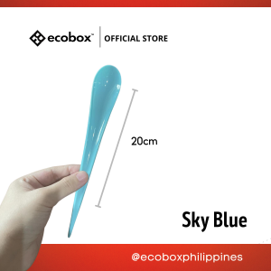 Ecobox Disposable Plastic Dessert Spoon Plastic Yogurt Spoon Ice cream Spoon Teardrop Shape Spoon 20pcs