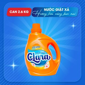 Nước Giặt Xả Clara Hương Hoa Nắng Ban Mai - Can 26Kg ngát hương thơm làm sạch sợi vải