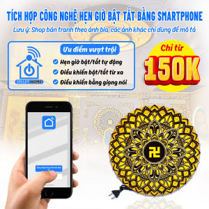 Đèn Hào Quang Hoa Sen Cao Cấp Bằng Gỗ Cắt Laser 5D Treo Tượng Phật Trang Trí Bàn Thờ LS-HQ-01
