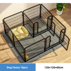 Fence Cage Foldable Dog Cat Puppy Kennel Metal Collapsible Platform Crate Portable Sangkar Kucing DIY