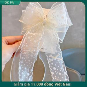 QK FA ✨ Daisy lưới ren Bow kẹp tóc cho cô gái trẻ em hairgrip Clip barrette mũ nón Phụ kiện tóc
