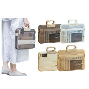 Portable Document Box / Documents Stationery Storage Case / A4 Folder With Lock Handle / File Organiser/RainbowCulture