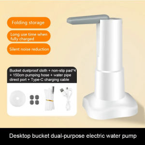 Electric Smart Water Pump Rechargeable Water Bottle Pump Foldable Desktop Drinking Water Dispenser
