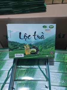 Lộc Trà hương lá nếp Thái Nguyên Cao Cấp (Hộp 200gr gồm 20 gói nhỏ hút chân không)
