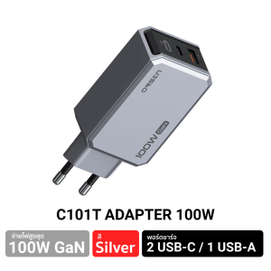 [ส่งฟรี] Orsen by Eloop C101T C102T หัวชาร์จเร็ว GaN 100W หัวชาร์จ พกพาสะดวก ชาร์จเร็ว PD QC PPS USB Type C Charger มี มอก. อแดปเตอร์ สำหรับ Notebook Phone Samsung