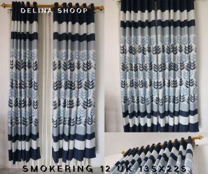 Gorden motif bunga hitam abu free tali pengait