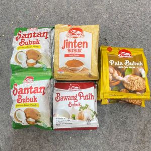 BUMBUKU Bumbu Bubuk Bawang Putih Kemiri Jinten Pala Santan All varian per renceng  isi 12 pcs