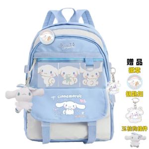 Kawaii Sanrio Cinnamoroll School Backpack with Clear Display Window Large Capacity Casual Daypack Birthday Gift for Teen Girls2026