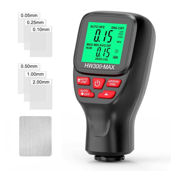 HW300-MAX Coating Thickness Gauge (Black - Batter y Not Included) for ...