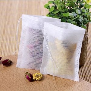 10PCS Disposable Tea Bags Multi-size Tea Bags Loose Leaf Tea Empty Large Scented Drawstring Pouch Bag Iced Coffee Filter