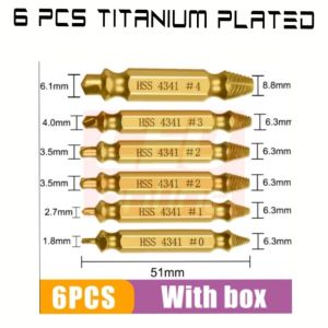 CEO 🇲🇾 Damaged Screw Extractor Drill Bit Screw Remover Set High Carbon Steel High Hardness Drill Set Screwdriver