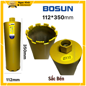 Mũi khoan rút lõi bê tông bosun phi 108 - 112 - 116 - 120 - 127 -132- 140 - 152 mm