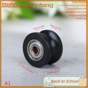 Behoo 1Pcs U Groove Pulley Guide Pulley Rolling Bearing U Groove Roller Wheel 5x25x16.5mm For Driving Mechanical Accessories