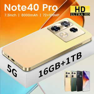 2025 New AliExpress Hot-Selling Mobile Phones Note40 Pro7.3 Large Screen 16+1T Android Smartphone