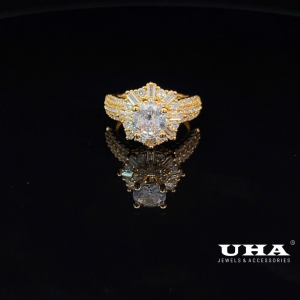 N1198 Nhẫn nữ đính đá CZ cao cấp thiết kế sang trọng UHA