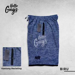 Celana Pendek Jumbo BB 90Kg - 100Kg - 110Kg - 120Kg Ukuran 3XL - 4XL Motif Polos Kantung Resleting