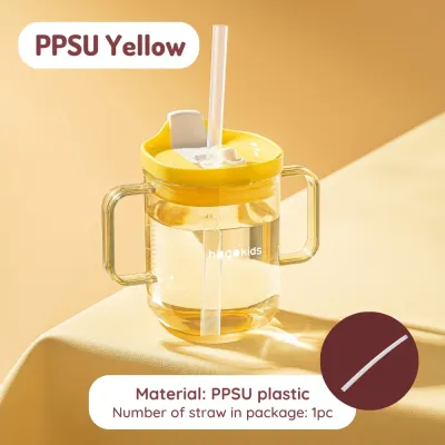 Baby Toddler Plastic Training Cup 260ml PPSU PP for Milk Water Sippy Cup Drinking Mug With Straw Hogokids by 8miles