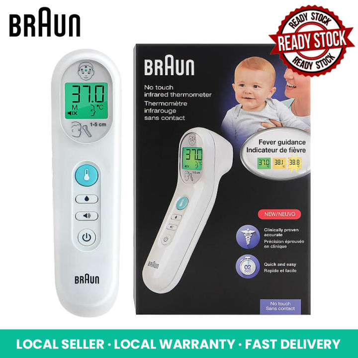 Braun ThermoScan No Touch Forehead Thermometer BNT100 Lazada Singapore