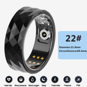 For Xiaomi Smart Ring Men & Women - Military-Grade Titanium Steel Shell IP68 & 3ATM Waterproof Health Multi-Sport Modes Fitness Tracker