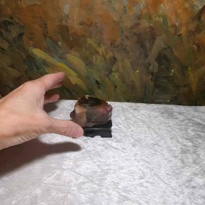 198 grams raw Red Tourmaline handheld/display [Natural Crystal] 198克红碧玺原石手把件/摆件