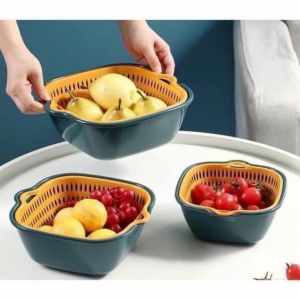 Sét 3 Bộ Chậu Rửa Kèm Rổ 6 Món Vuadienmay