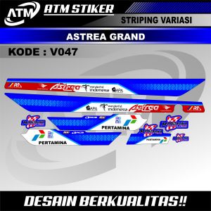 Stiker Striping Astrea Grand Variasi Mandalika