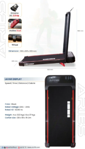 ARIES TREADMILL V8 WALKING PAD TREADMILL OB-1102