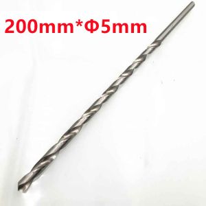 LONGB 1Pcs Diameter 2-6mm Extra Long Drill Bit HSS Steel Length 160-300mm Power Tool Durable Straight Shank Drilling Tool for Wood Aluminum Plastic