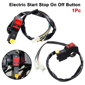 MODERNLUX 2Styles Electric Start Stop On Off Button Plastic Black Kill Starter Switch Push-Button Start Switch Motorcycle Dirt ATV Quad Bike