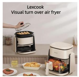 Lexcook Visual Air Fryer AF301 Flip Household 360° visible turn over air frying pot 4L Multifunctional Baking Frying french fries machine