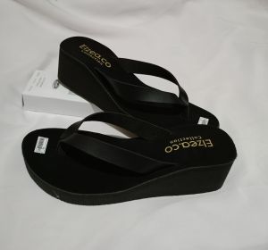 Sendal Wedges Jepit Tinggi Tinggi 6 Cm Anti Slip