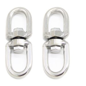 Pet Leash Chain Connector Ring Stainless Steel Rotary Ring Wire Rope Locking Connector Ring