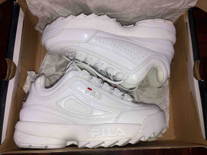 Fila disruptor 2 store shiny white