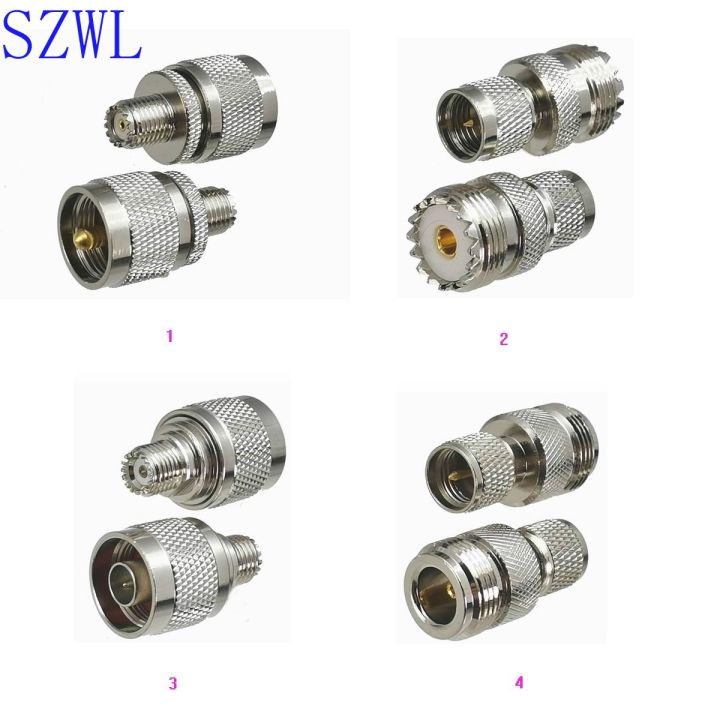 Adattatore RF Coassiale N Maschio A Mini UHF PL-259 Femmina | 50 Ohm | 4 Pezzi
