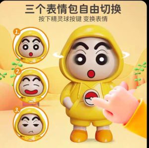 Cute Crayon Shin-chan Face Changing Keychain