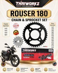 KAWASAKI ROUSER 180 THAIWORKZ CHAIN & SPROCKET SET MADE IN THAILAND - (G and J)